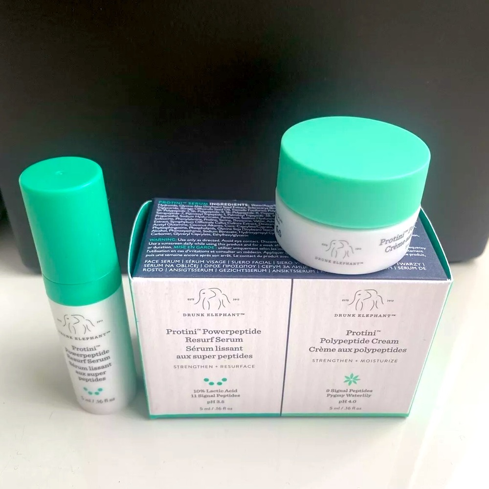 Drunk Elephant Protini Powerpeptide Serum 5ml & Polypeptide Cream 5ml - Picture 1 of 1
